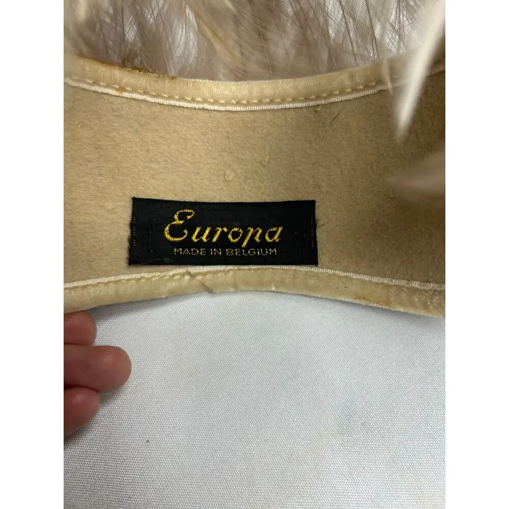 VTG Europa ladies hat duck feathers 1960 Art Deco revival in1930's Great Gatsby